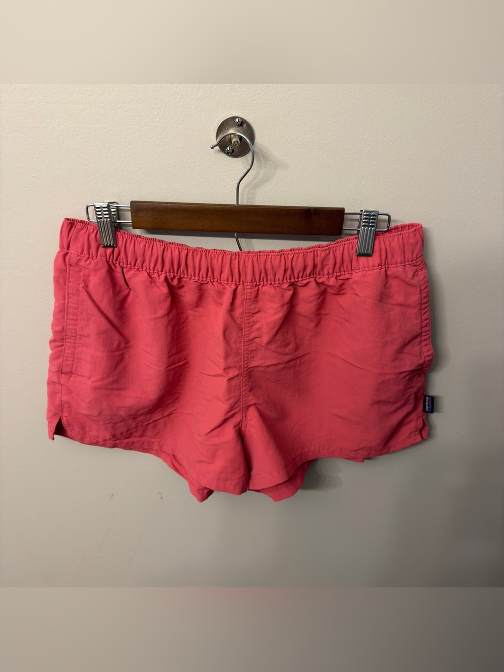 Patagonia Women's Coral Barely Baggie Elastic-Waist Shorts, Size Large